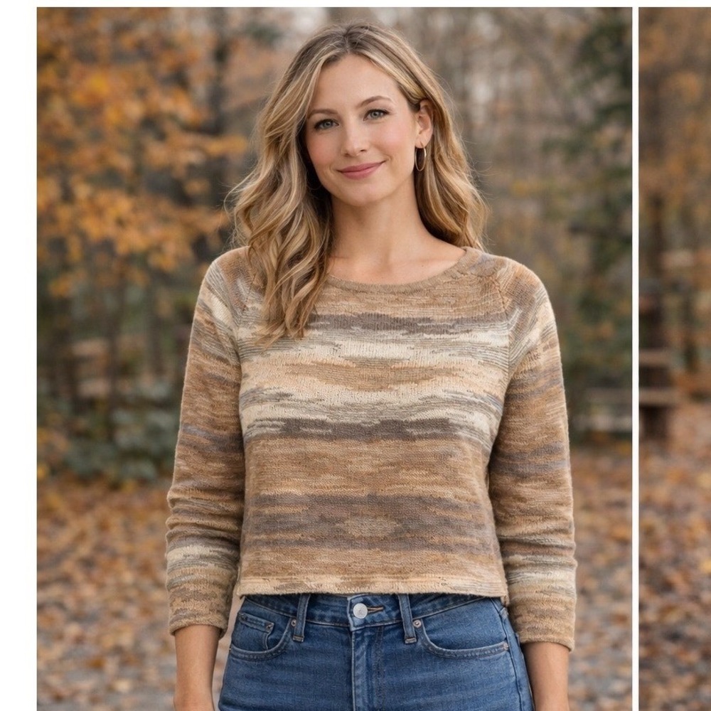 Lauren Jeans Co Ralph‎ Lauren Southwestern Cotton Linen Boat Neck Sweater Large
